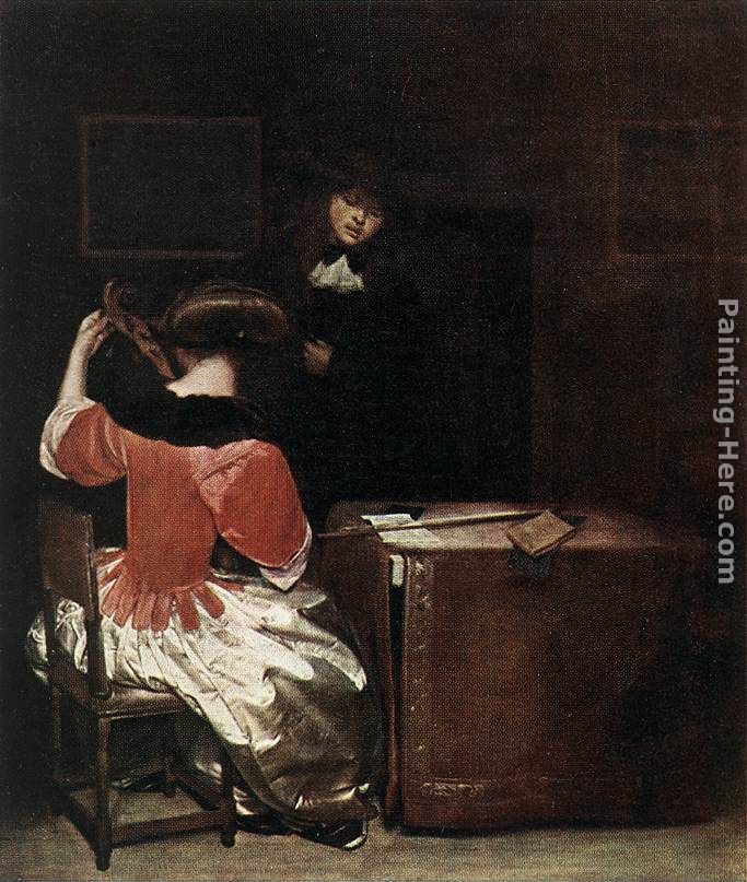 The Music Lesson painting - Gerard ter Borch The Music Lesson art painting